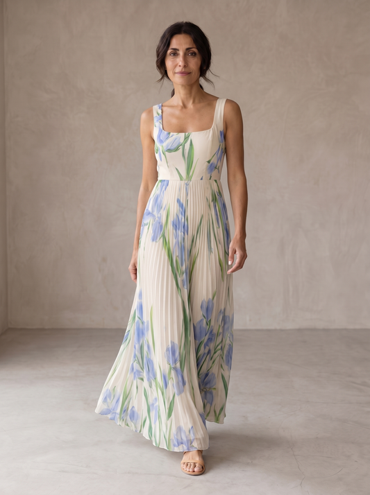 Oriah | Vestido largo floral de corte evasé