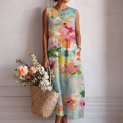 Alessia | Vestido midi estampado - Alessandro Moreti