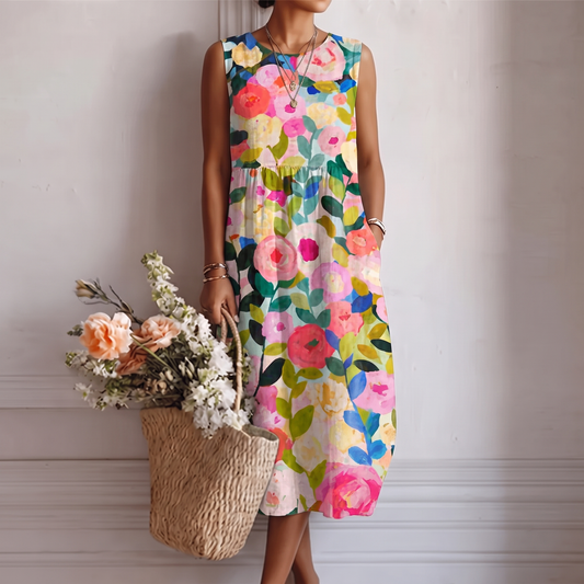 Daniela | Vestido midi fluido - Alessandro Moreti