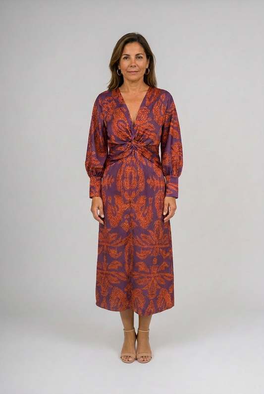 Silvia | Vestido midi con estampado