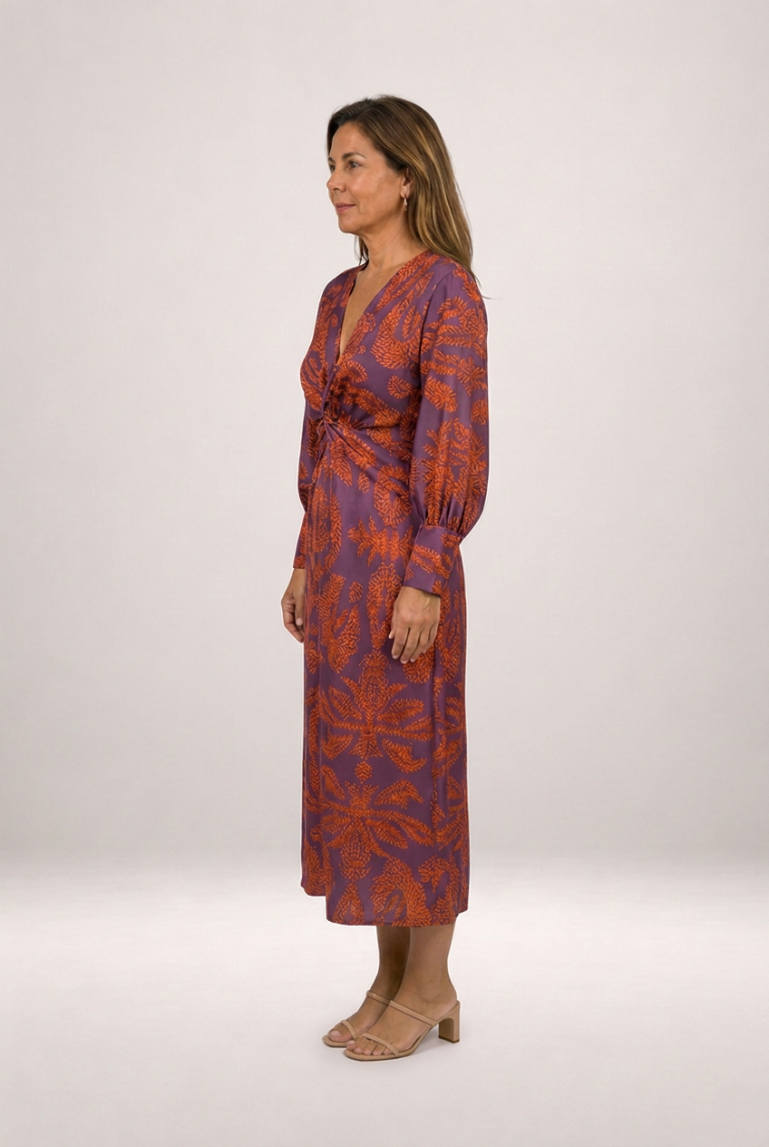 Silvia | Vestido midi con estampado