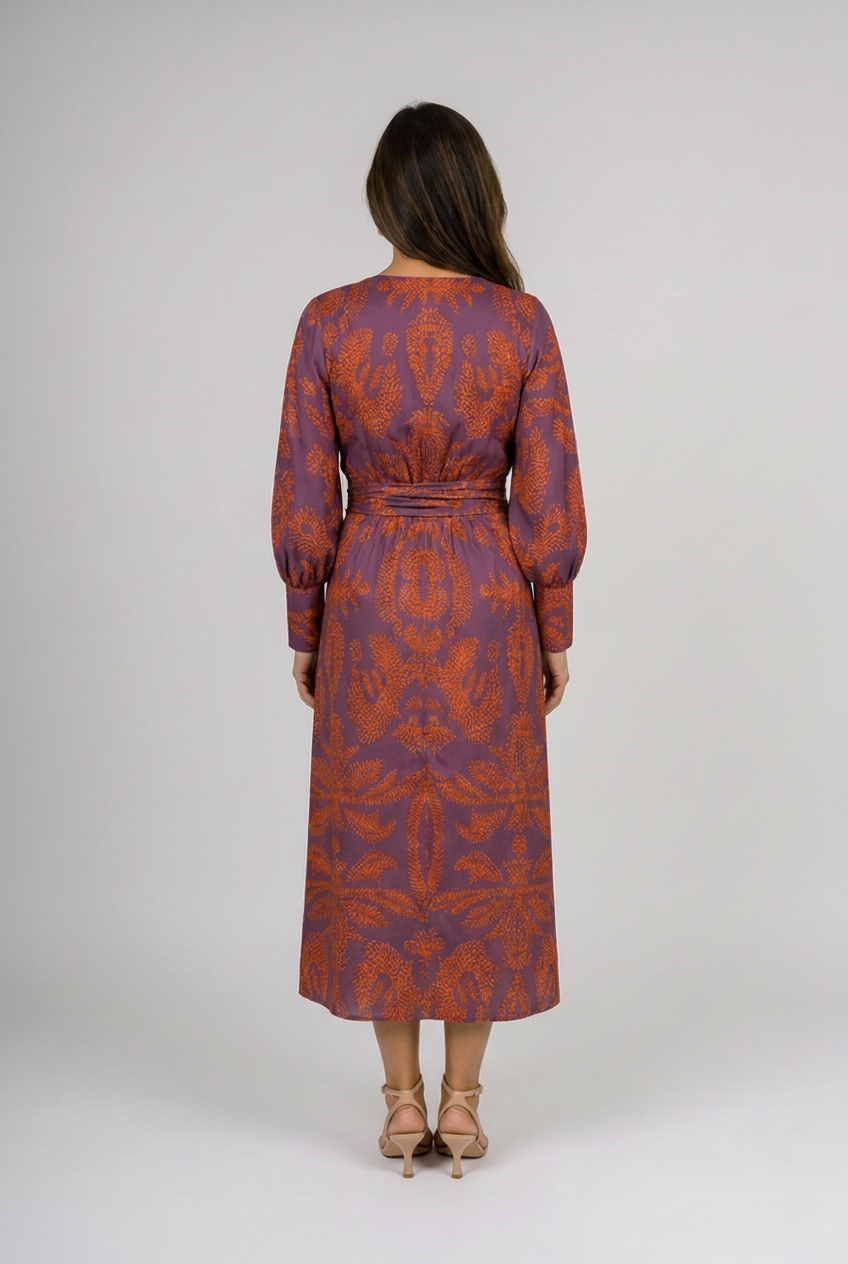 Silvia | Vestido midi con estampado