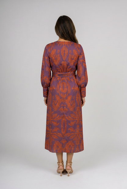 Silvia | Vestido midi con estampado