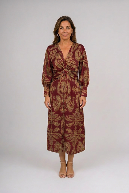 Silvia | Vestido midi con estampado