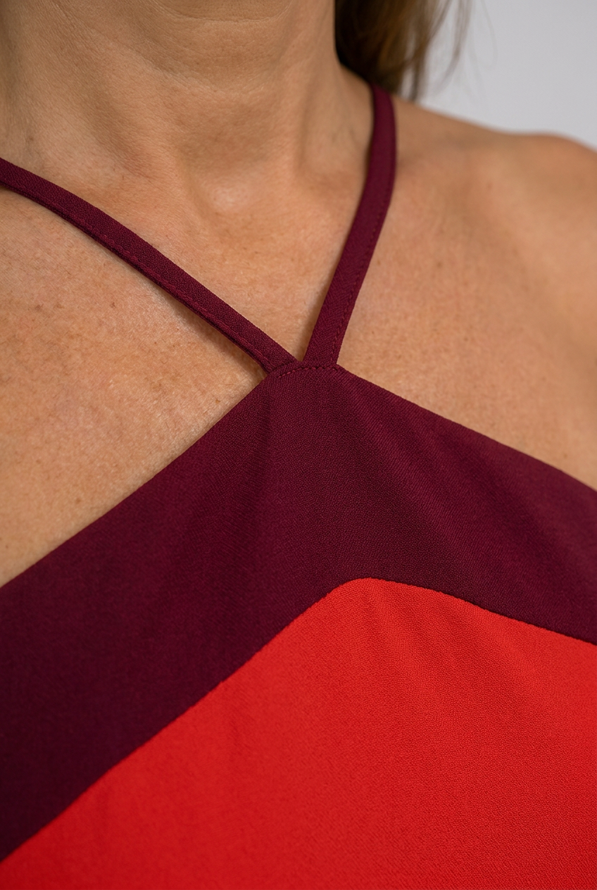 Oasis | Vestido largo halter con abertura