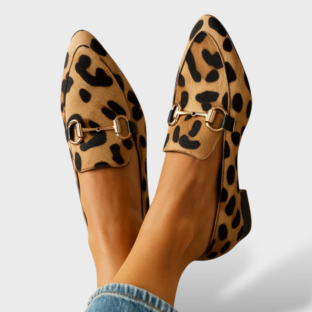 Emilio | Mocasines leopardo con herraje dorado