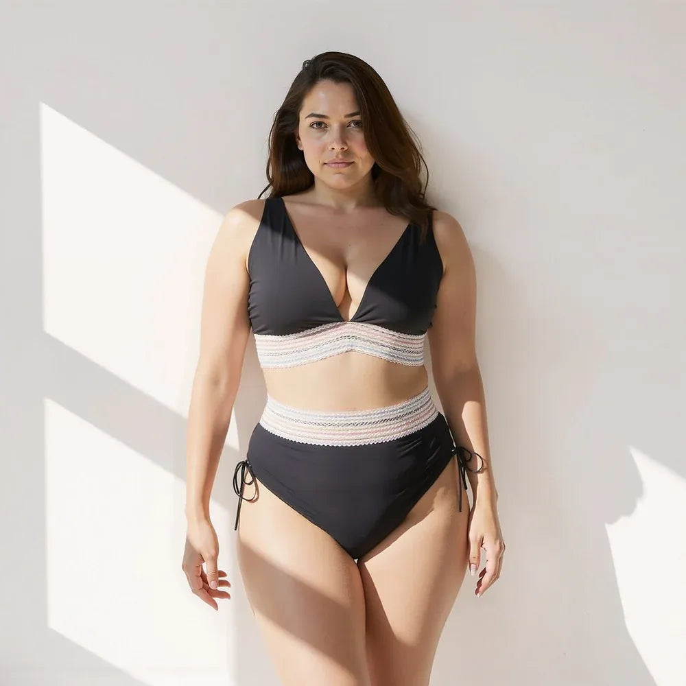 Noa | Bikini de talle alto con banda moldeadora