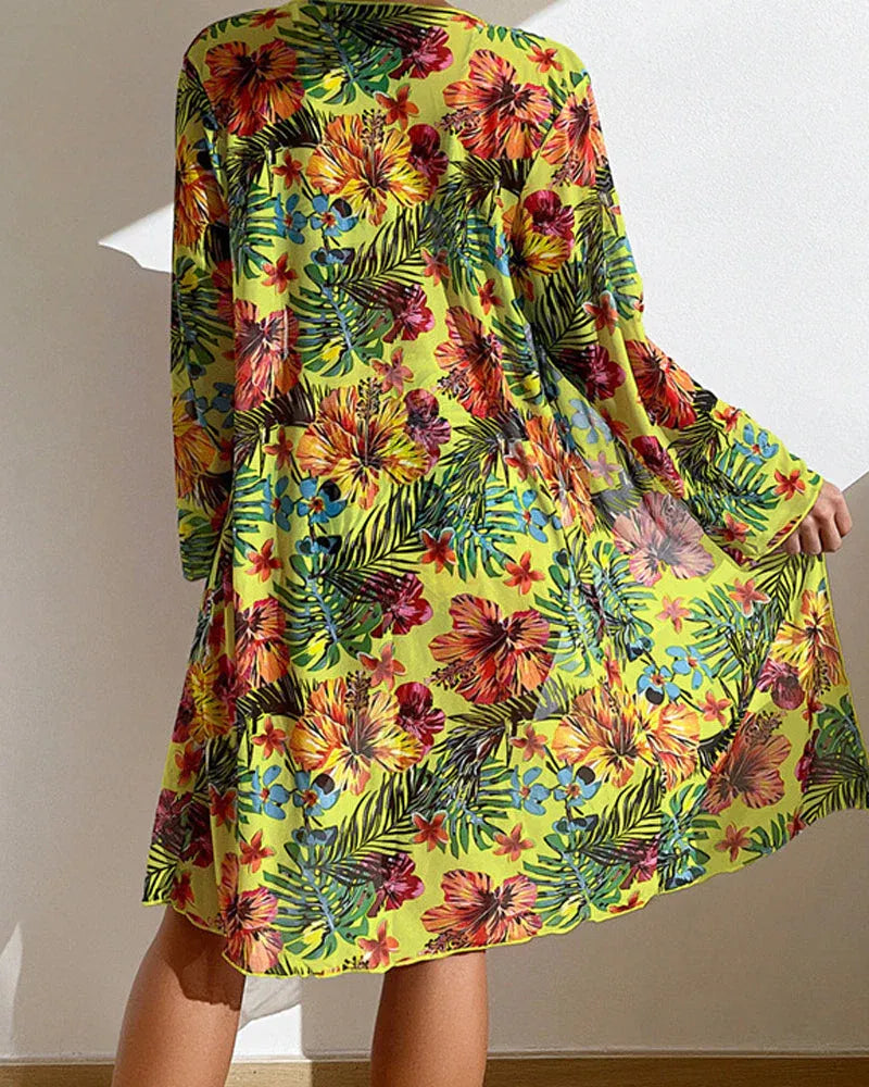 Samoa | Bikini tropical con kimono a juego