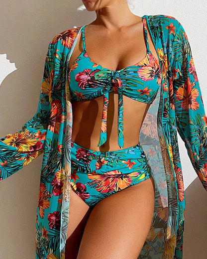 Samoa | Bikini tropical con kimono a juego