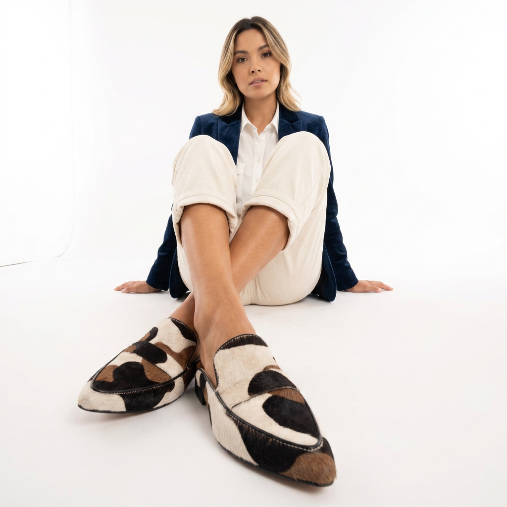 Piero | Mules de punta fina con animal print