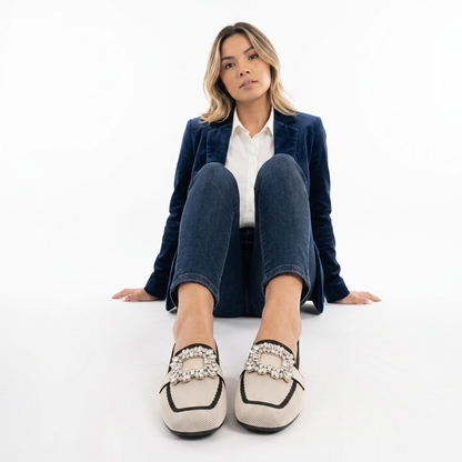 Dario | Mocasines de malla con hebilla joya