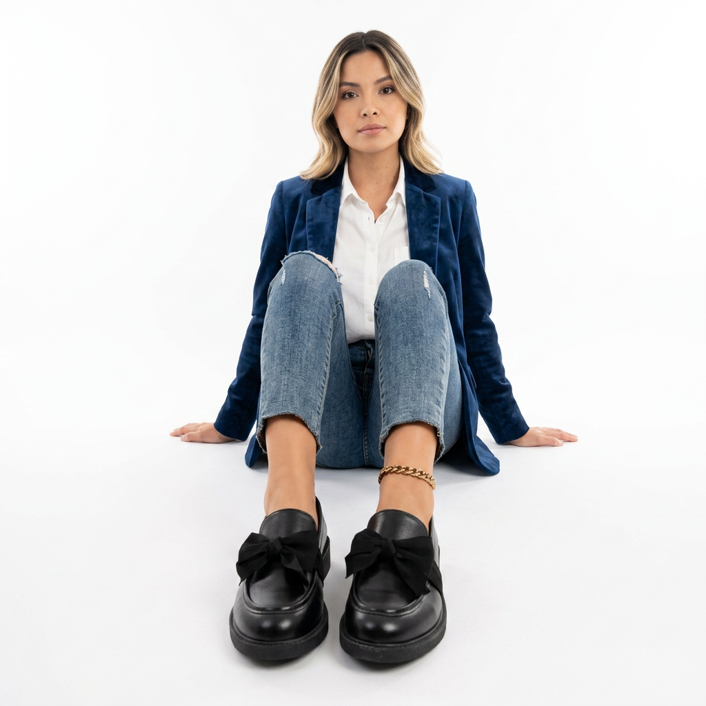Renato | Mocasines de charol con lazo