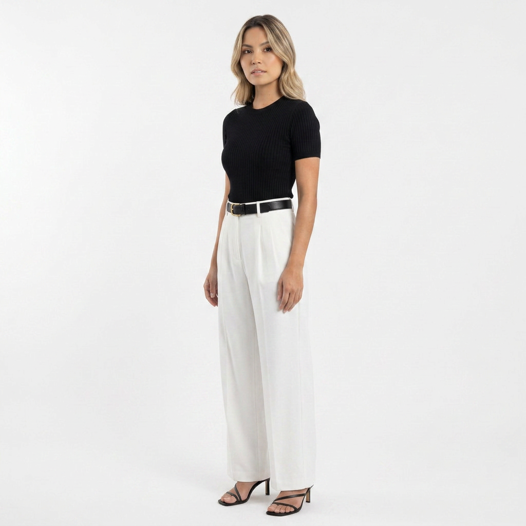 Vittoria | Pantalón palazzo de sastrería con pinzas