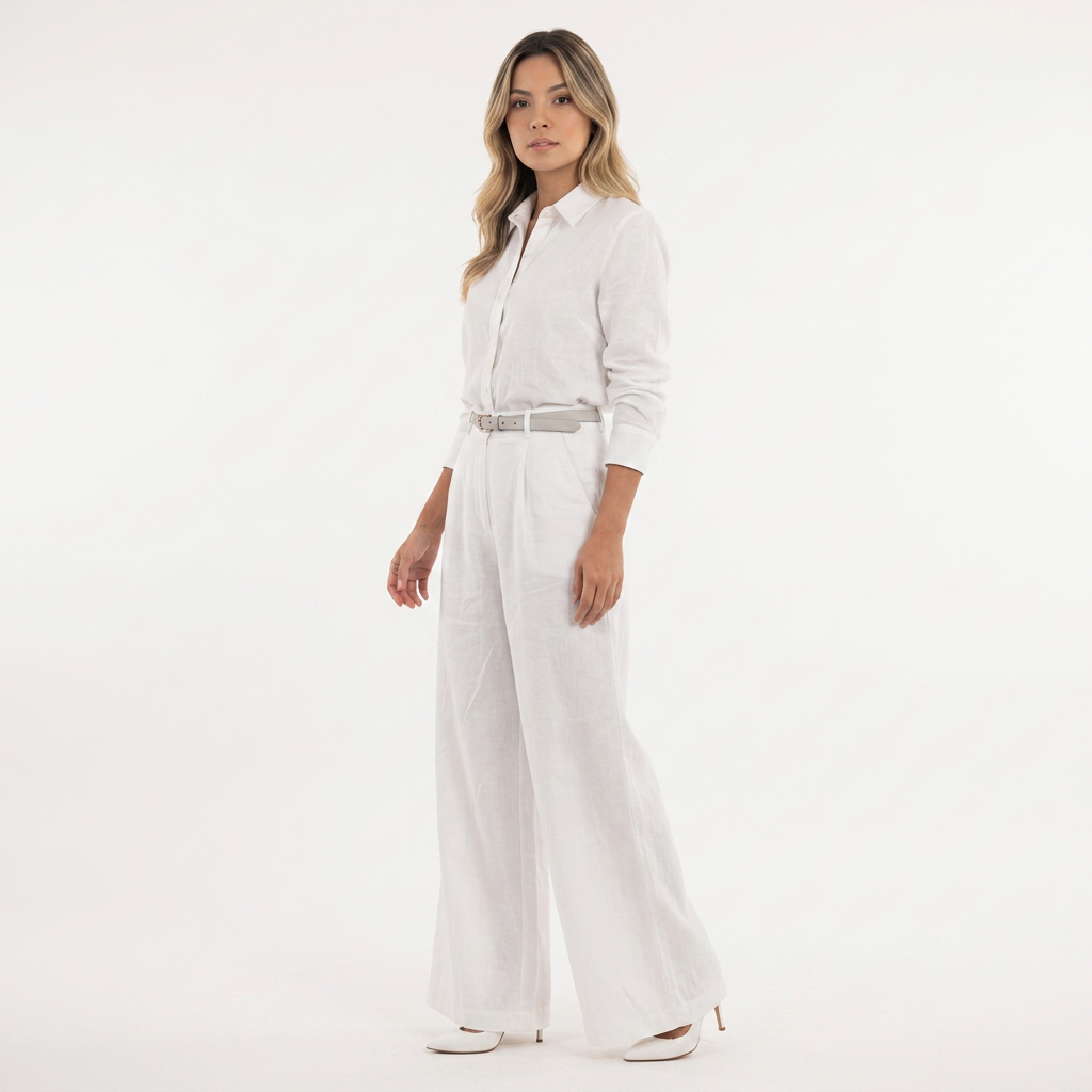 Bianca | Pantalón palazzo de lino