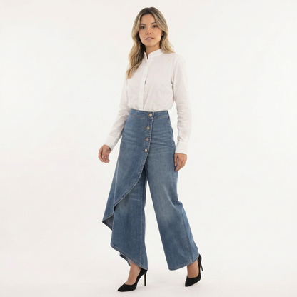 Alessia | Jeans anchos de tiro alto