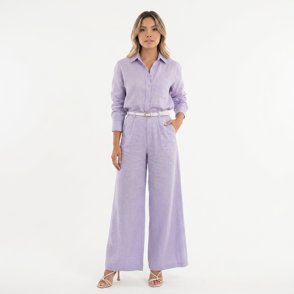 Bianca | Pantalón palazzo de lino