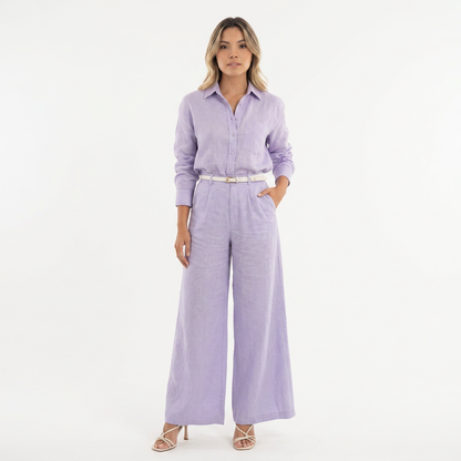 Bianca | Pantalón palazzo de lino