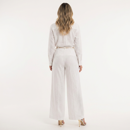 Bianca | Pantalón palazzo de lino