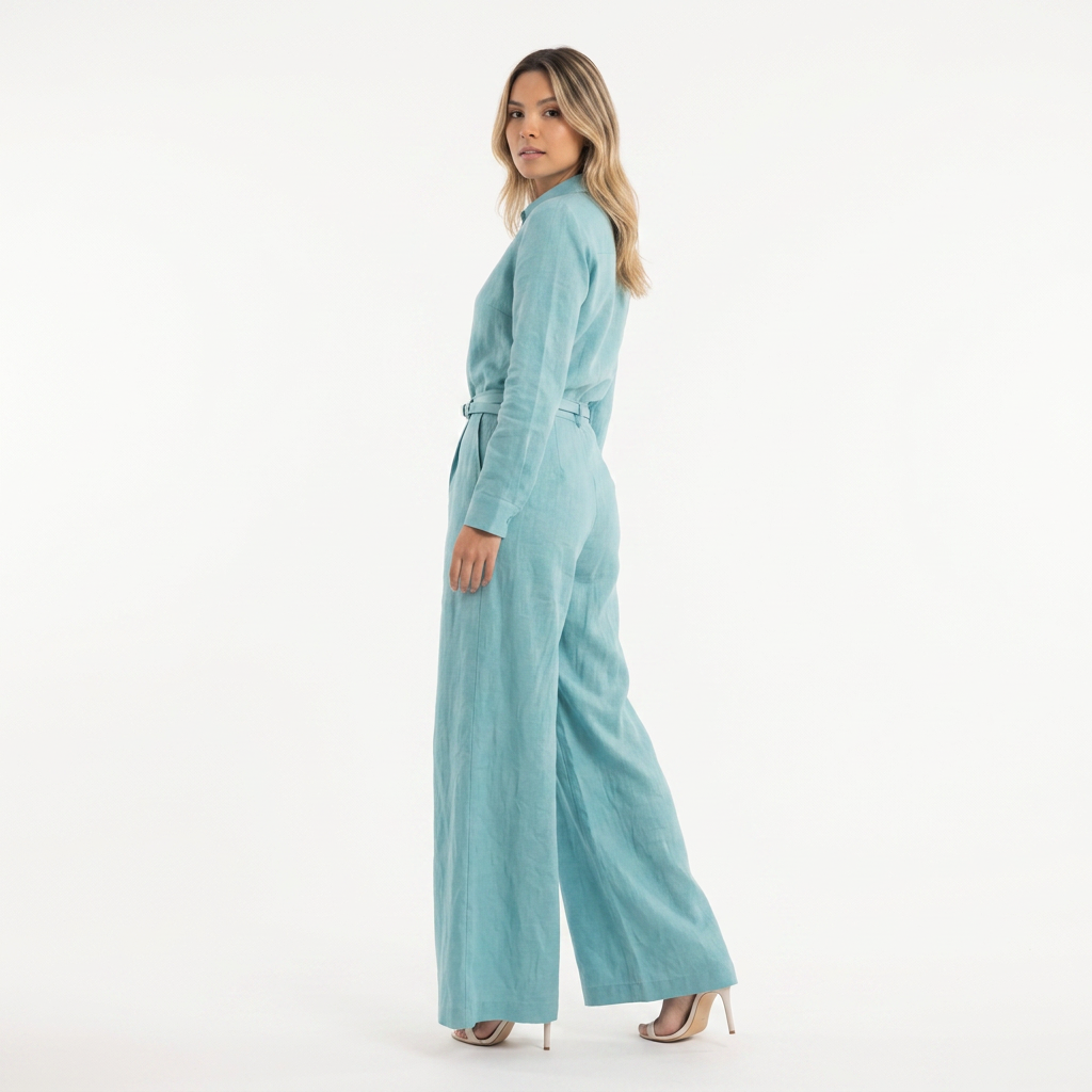 Bianca | Pantalón palazzo de lino