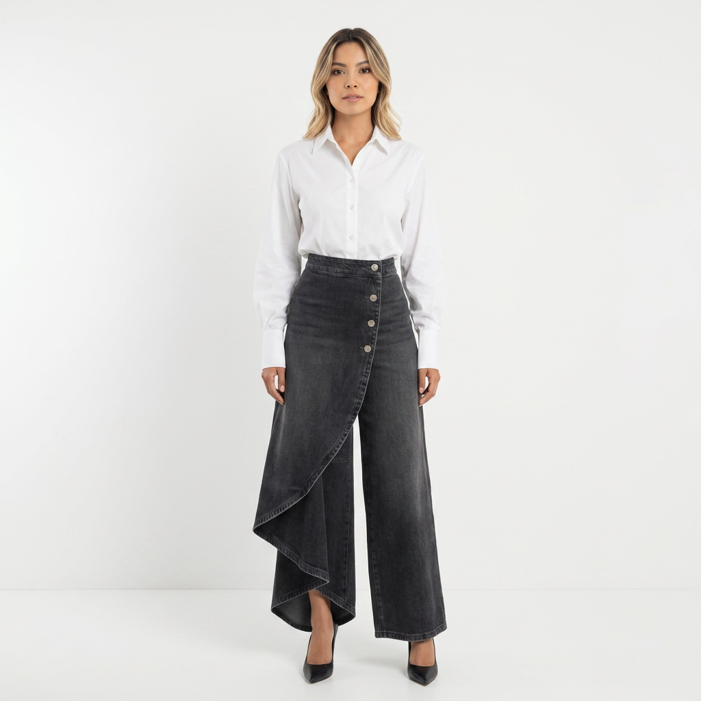 Alessia | Jeans anchos de tiro alto