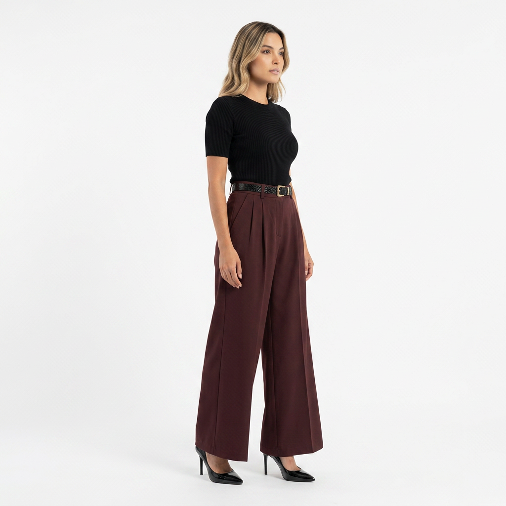 Vittoria | Pantalón palazzo de sastrería con pinzas