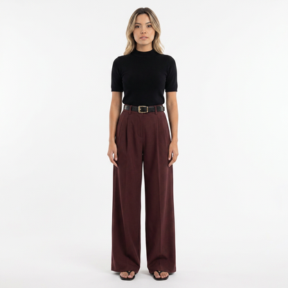 Vittoria | Pantalón palazzo de sastrería con pinzas