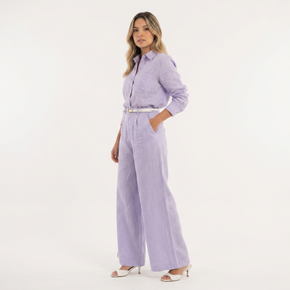Bianca | Pantalón palazzo de lino