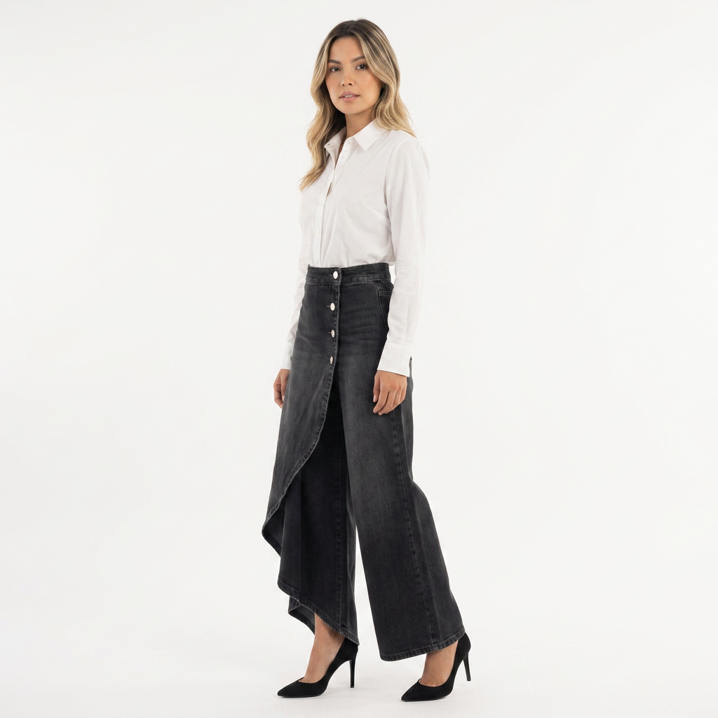 Alessia | Jeans anchos de tiro alto