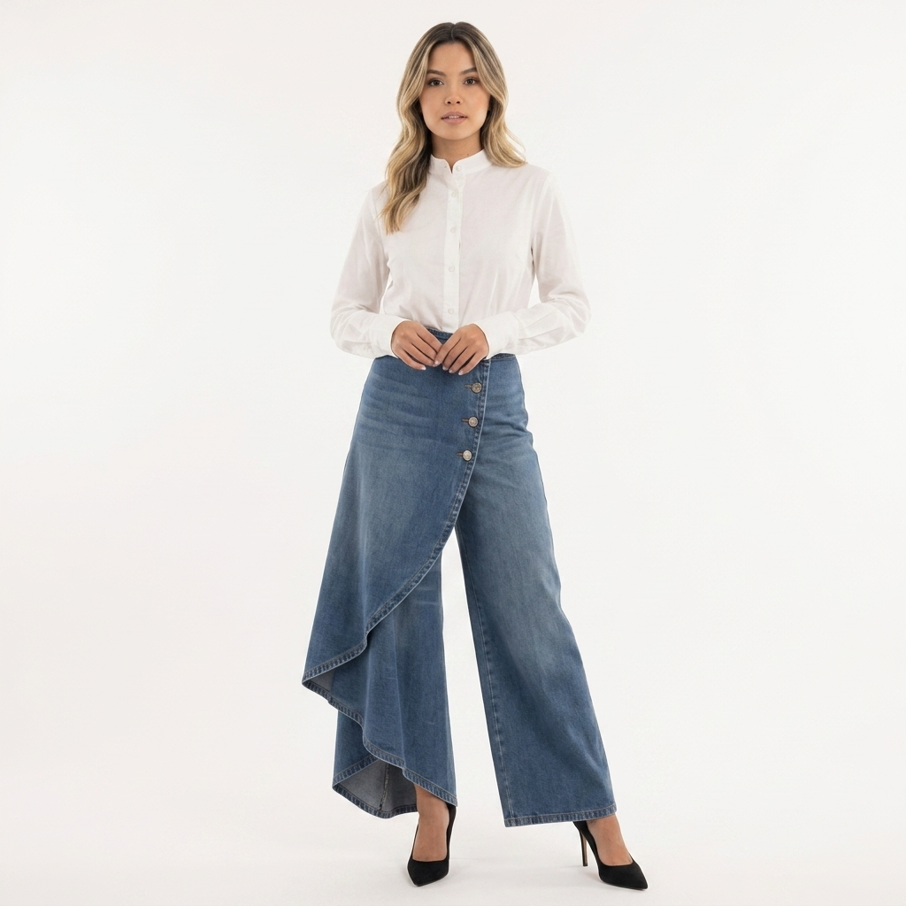 Alessia | Jeans anchos de tiro alto