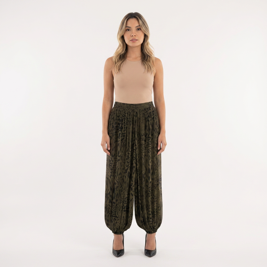 Siena | Pantalón balloon animal print