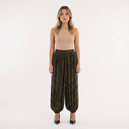 Siena | Pantalón balloon animal print