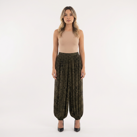 Siena | Pantalón balloon animal print