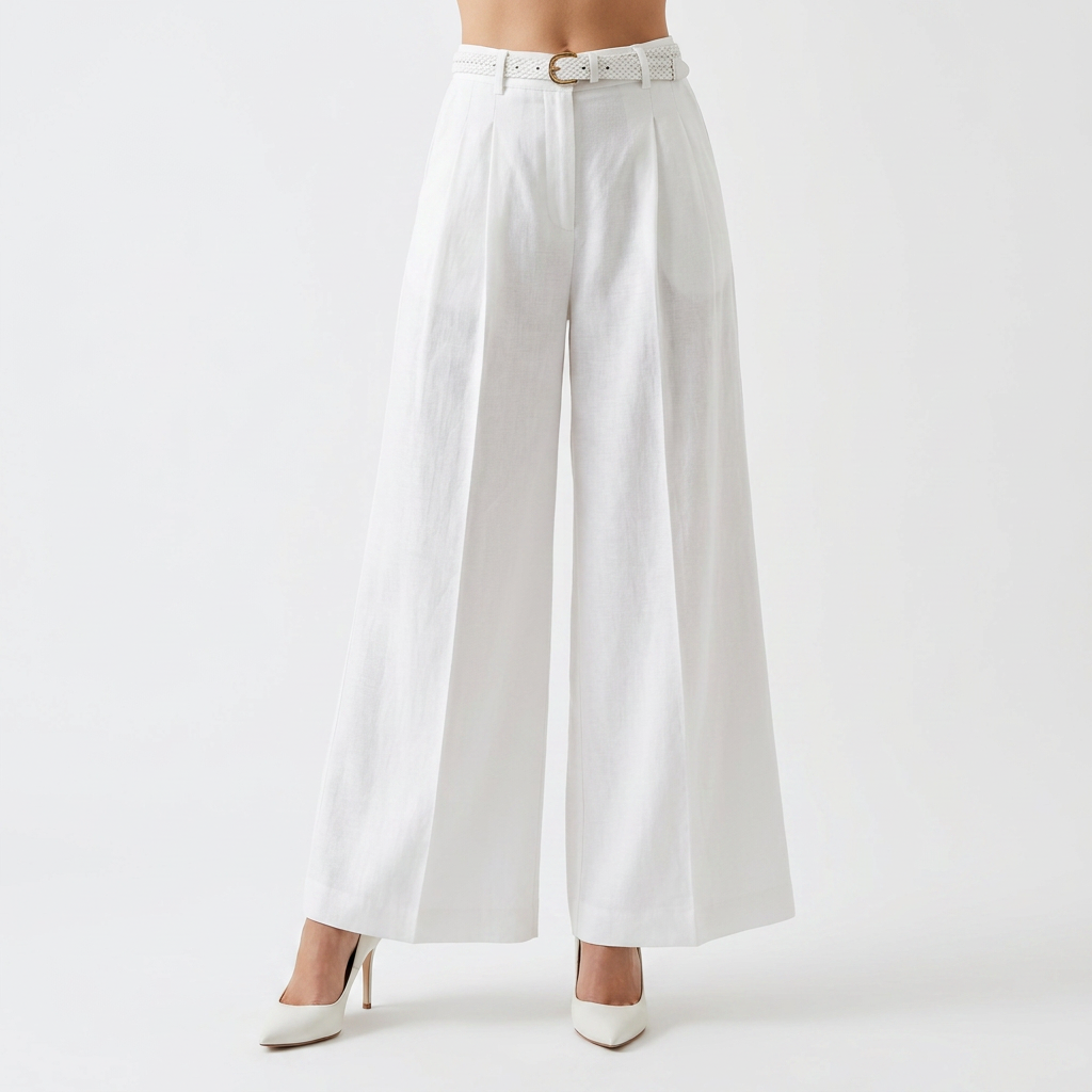 Bianca | Pantalón palazzo de lino