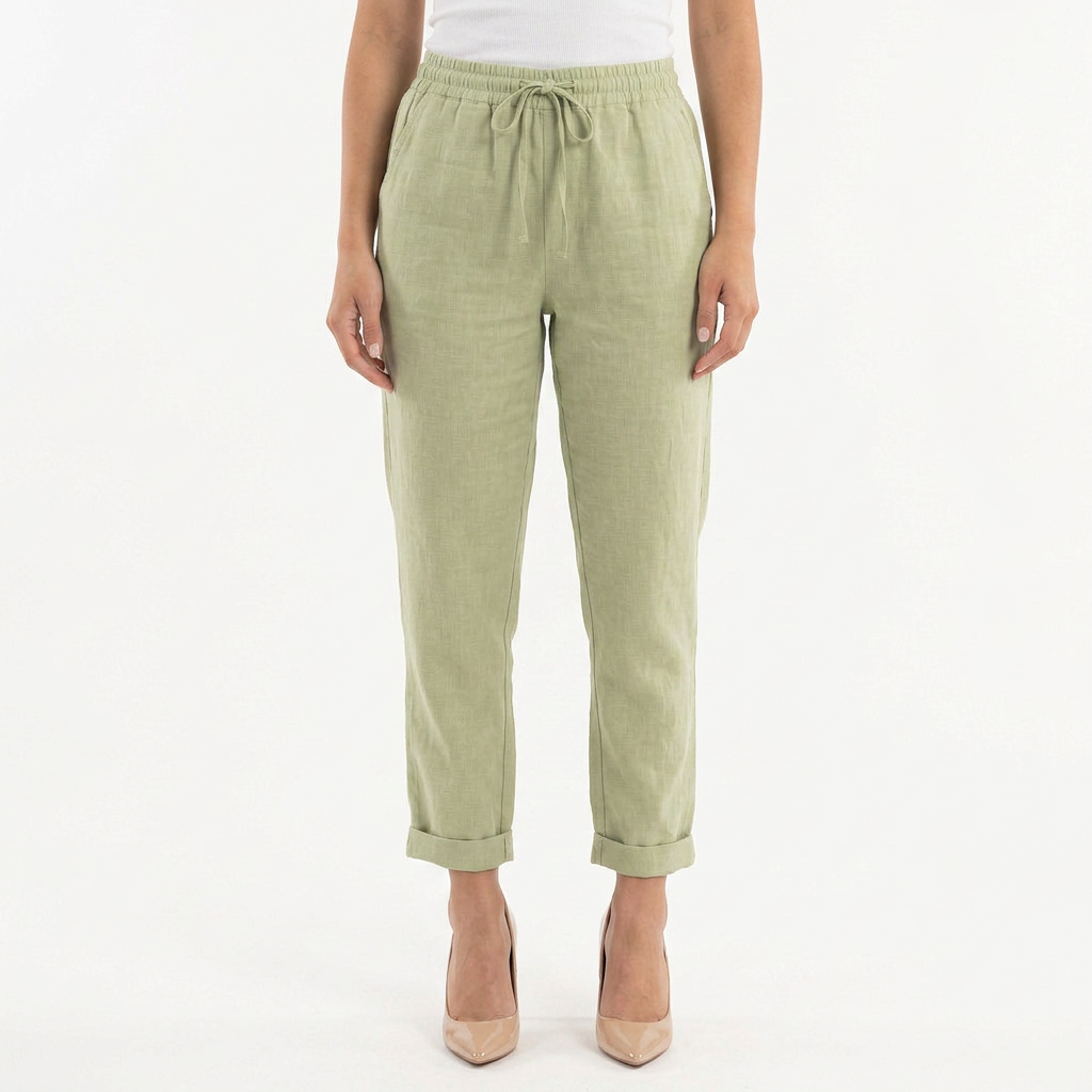 Livia | Pantalón de lino de cintura alta