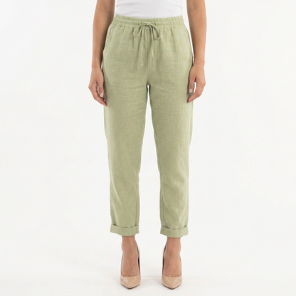 Livia | Pantalón de lino de cintura alta