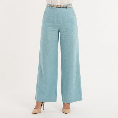 Bianca | Pantalón palazzo de lino