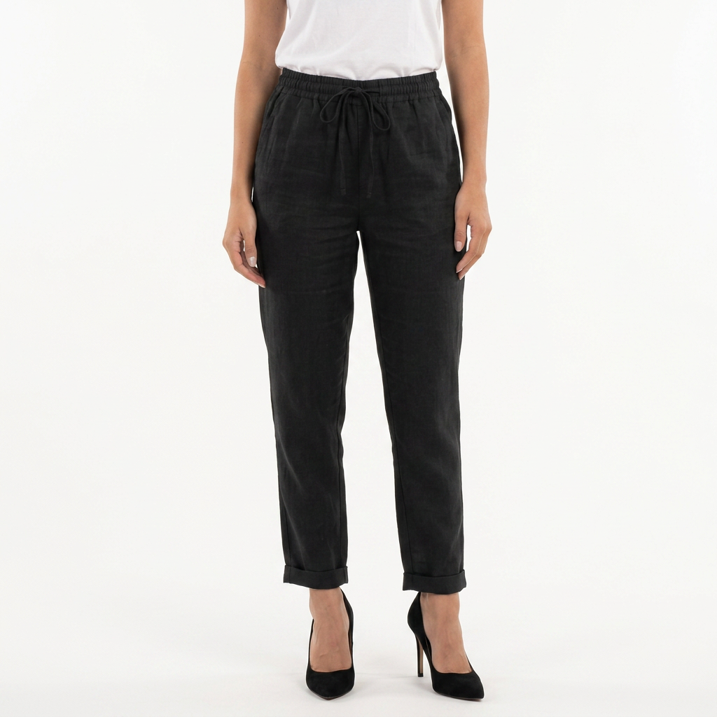 Livia | Pantalón de lino de cintura alta