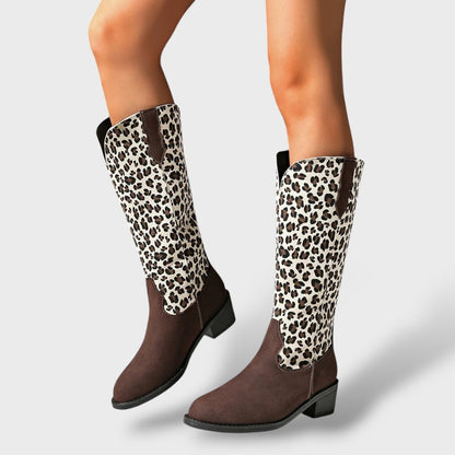 Savannah | Botas de media caña con estampado leopardo