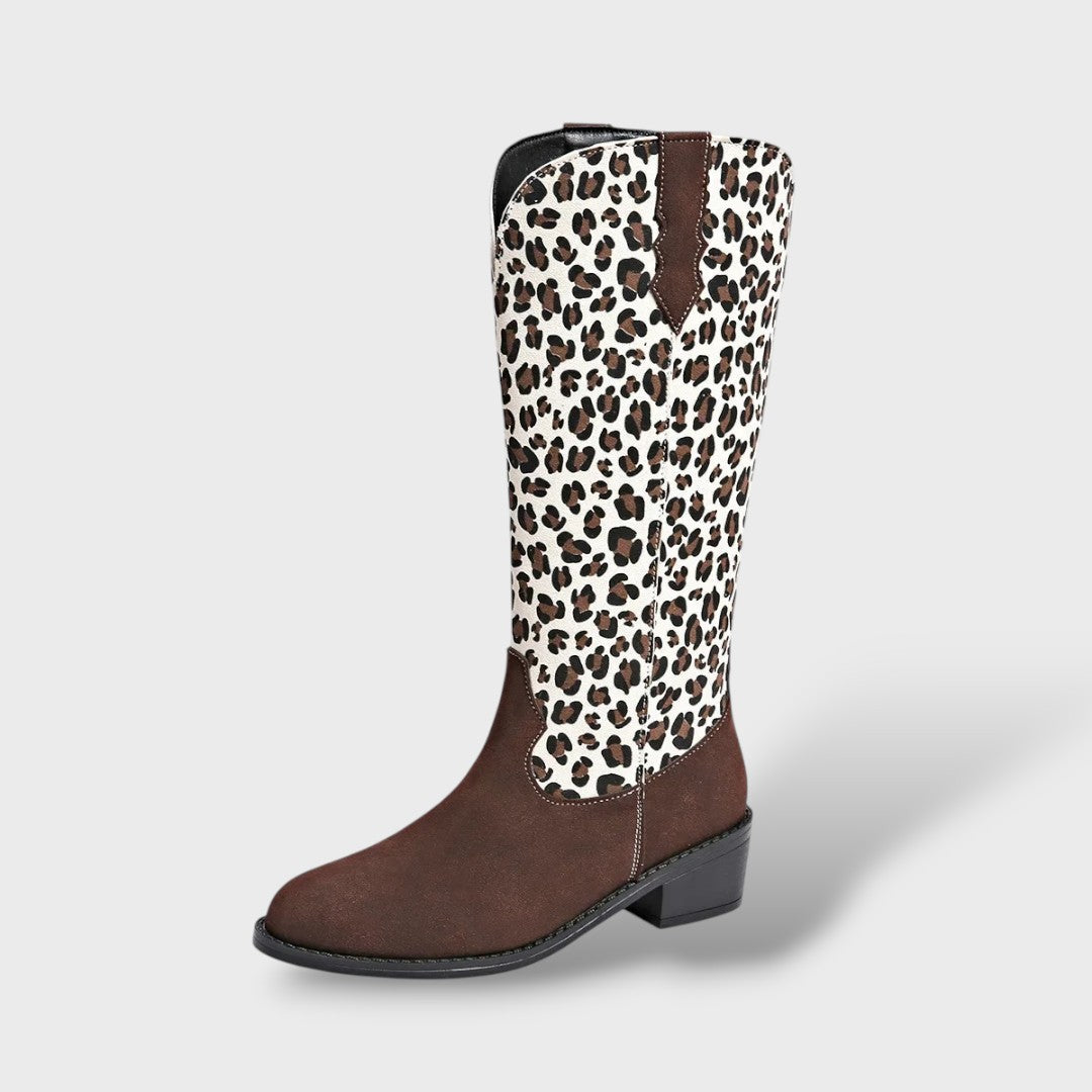Savannah | Botas de media caña con estampado leopardo