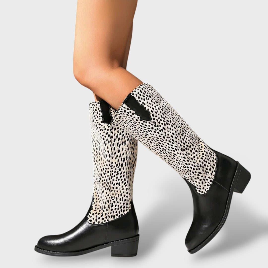 Savannah | Botas de media caña con estampado leopardo