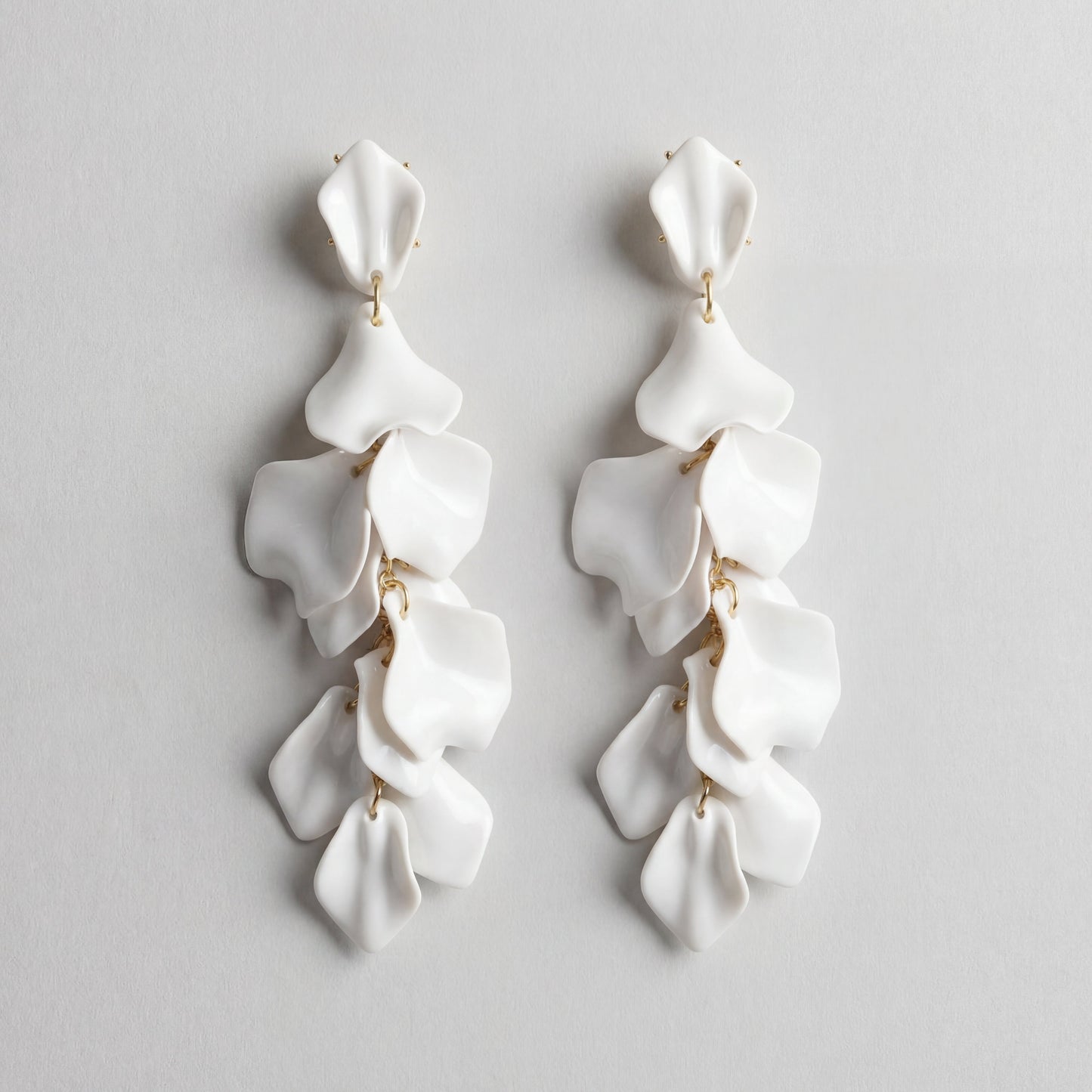 Orchidea | Pendientes largos con pétalos de flor