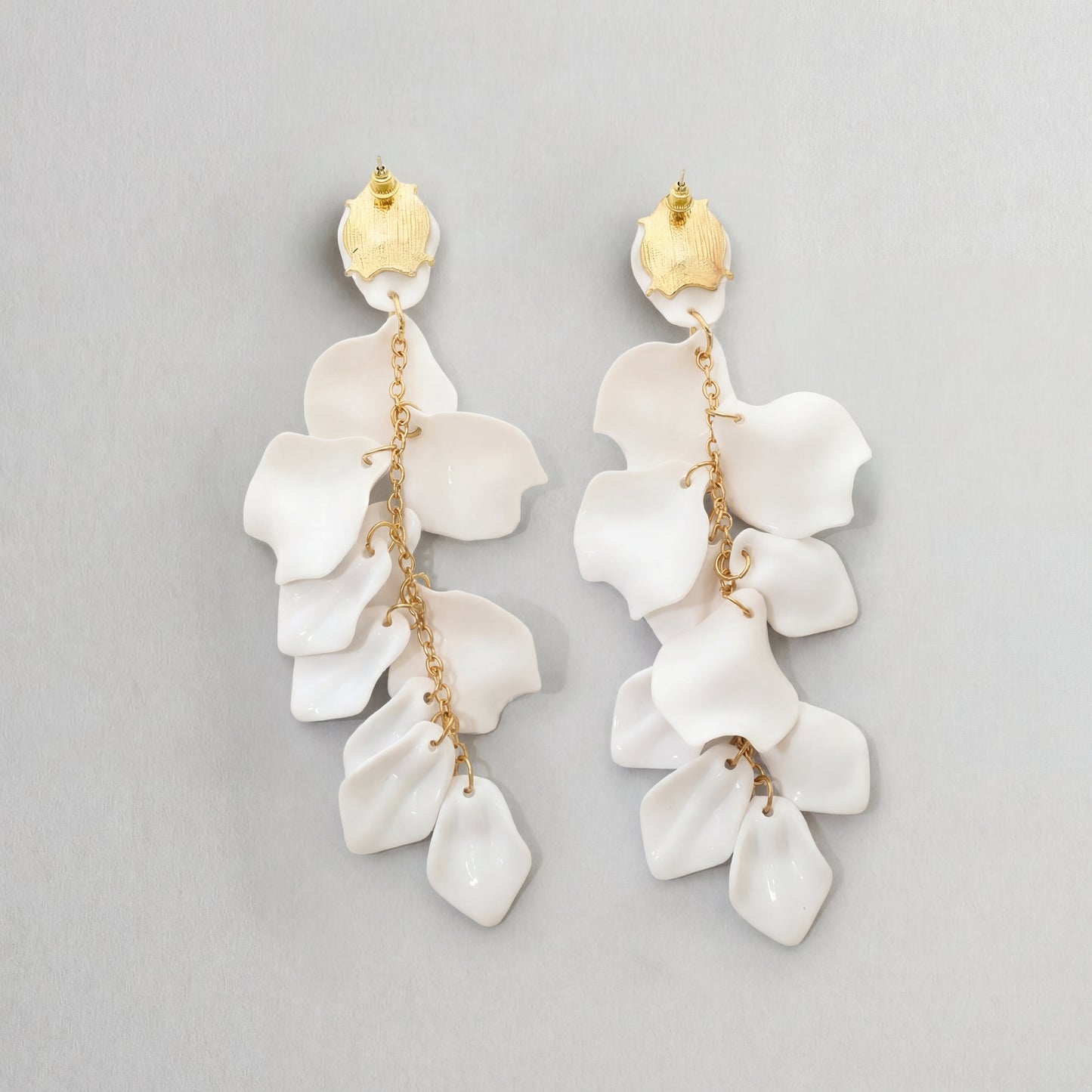 Orchidea | Pendientes largos con pétalos de flor